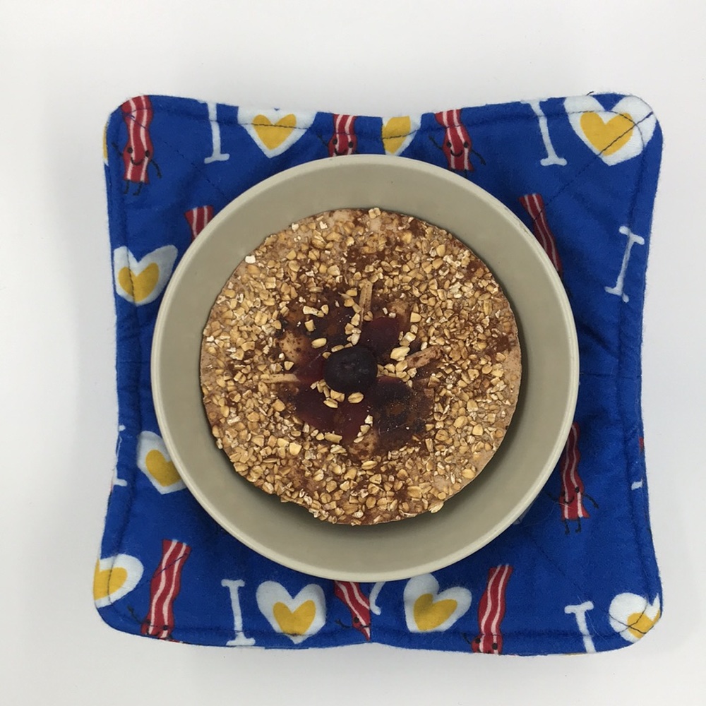 I ❤️ Bacon Flannel Bowl Cozy TEST